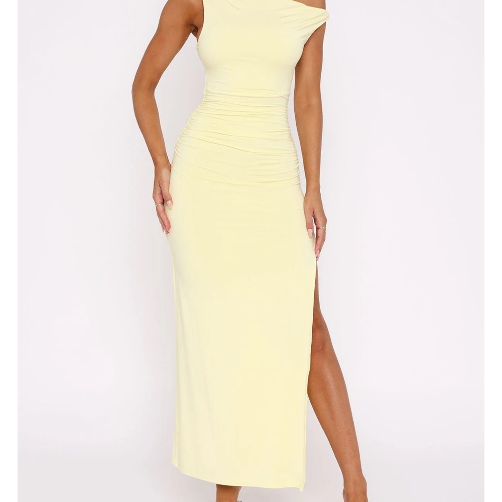 WHITE FOX BOUTIQUE Yellow Off-Shoulder Dress